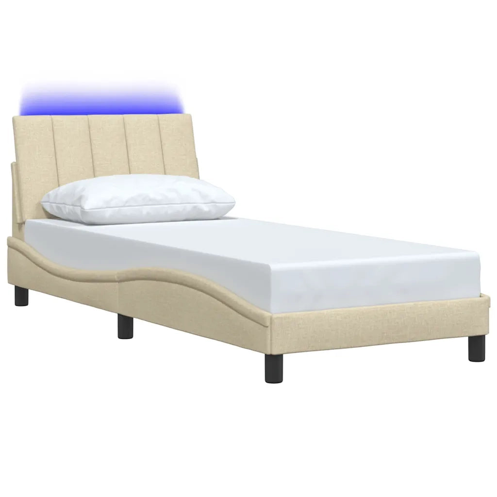 Giroletto senza Materasso Hanko Crema 90x200 cm in Tessuto