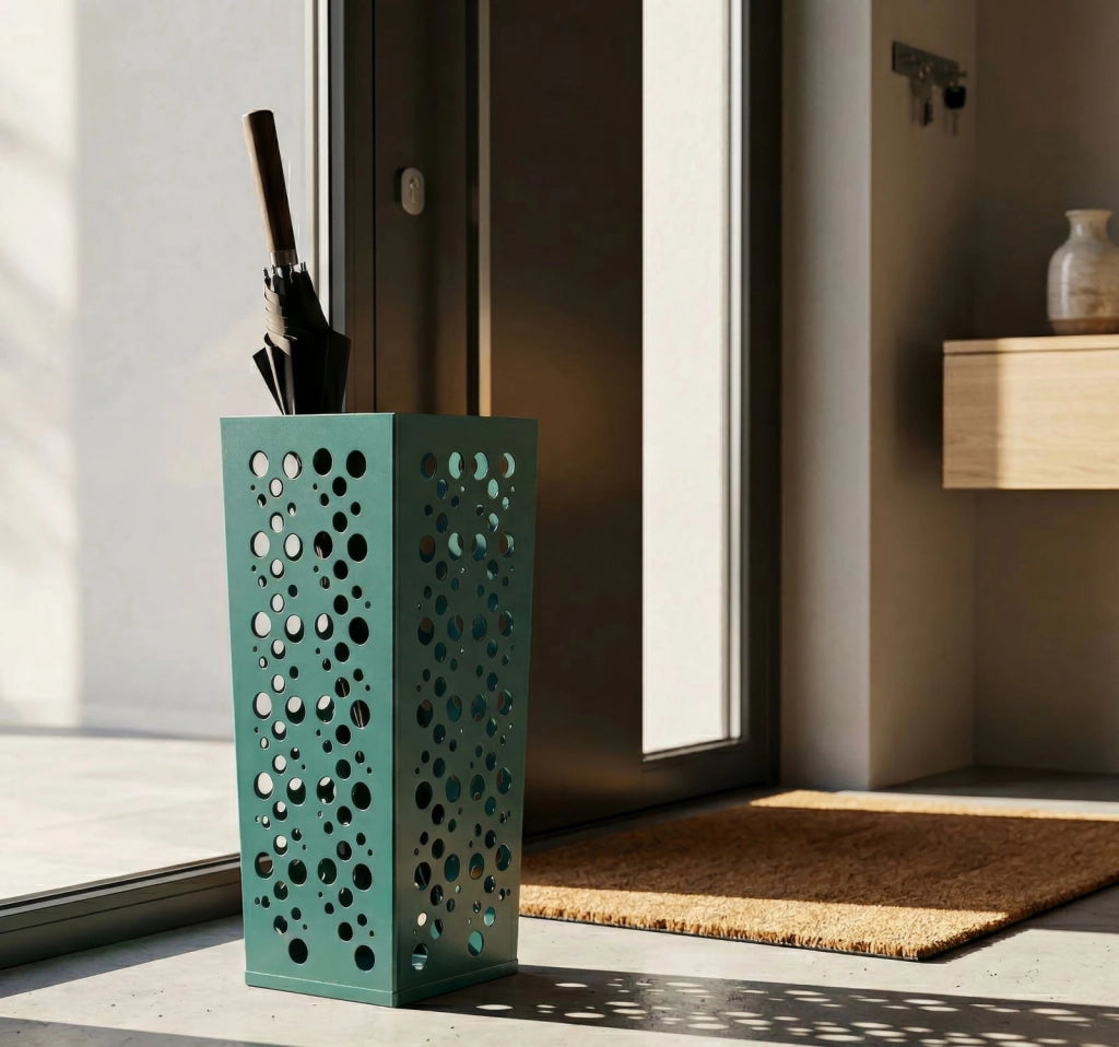 Portaombrelli Lit 19x19x48 cm in Metallo Verde acqua