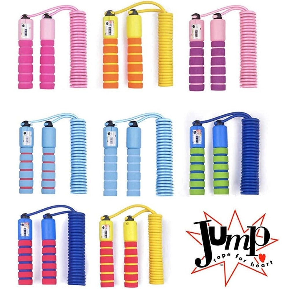 Trade Shop - Corda Per Saltare Regolabile Manici Schiuma Contatore Per Bambini Fitness Boxe -
