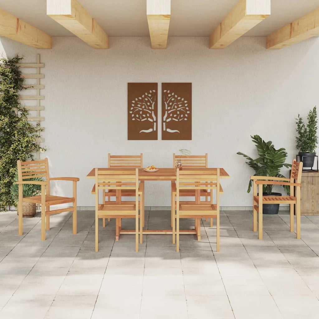 Sedia 6 pcs Marrone 56 x 55 x 90.5 cm Legno di teak solido 3375764