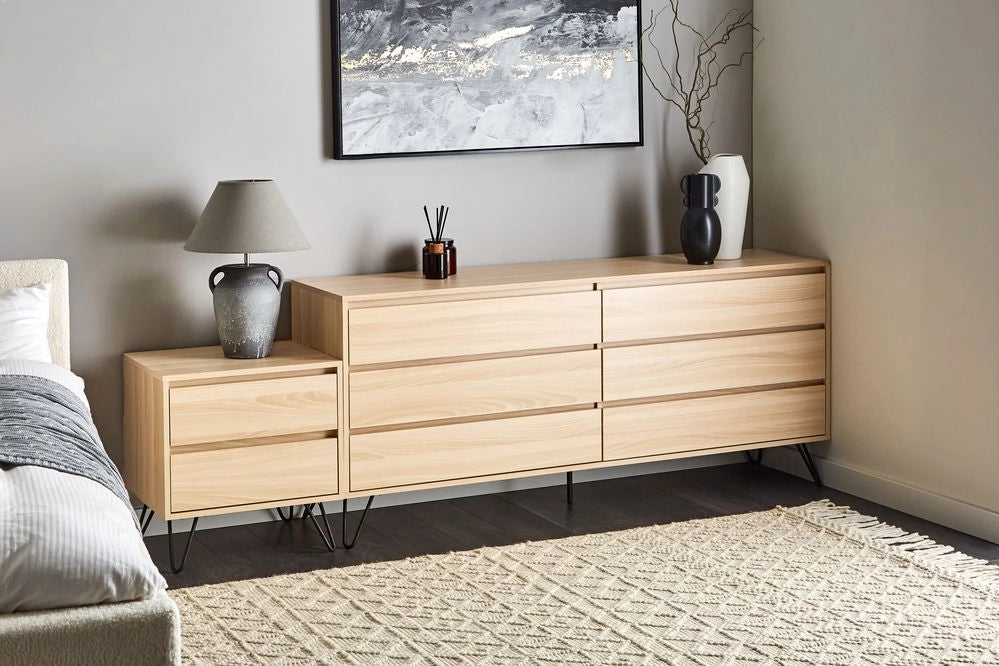 Cassettiera armadio credenza 6 cassetti stile minimalista camera da letto soggiorno