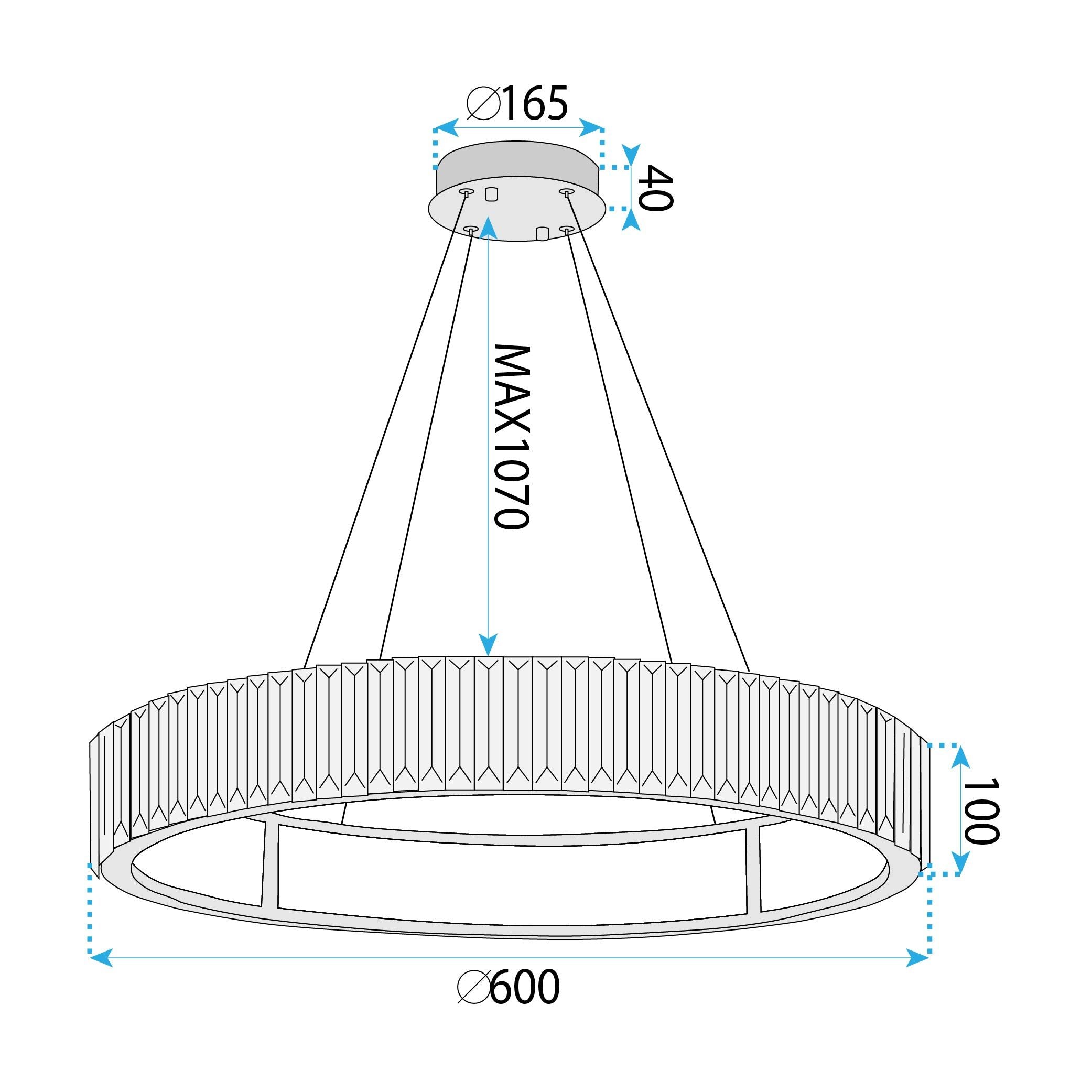 Lampada Da Soffitto App1748-cp 60cm