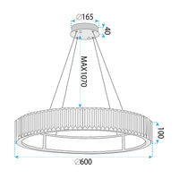 Lampada Da Soffitto App1748-cp 60cm