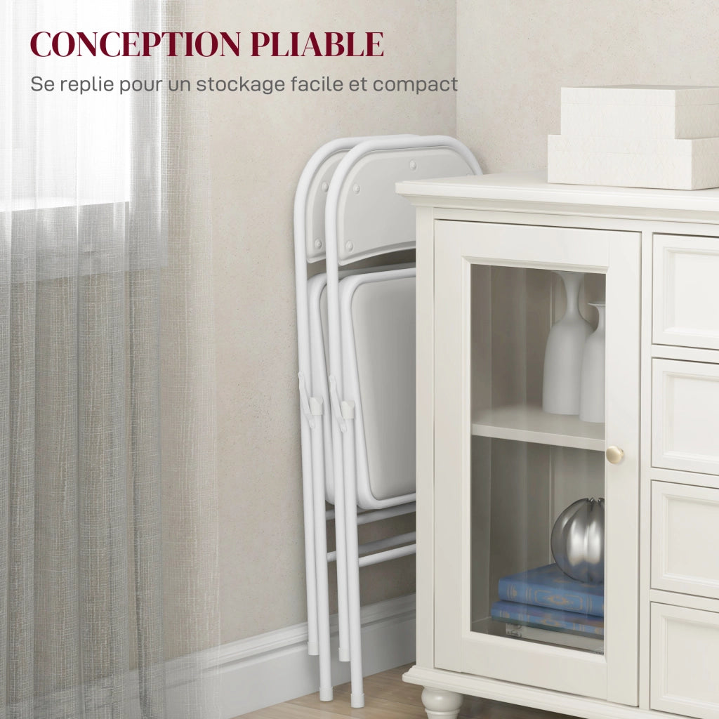 Sedia da pranzo pieghevole ¨C zephmum ¨C bianco 45x46x78 cm