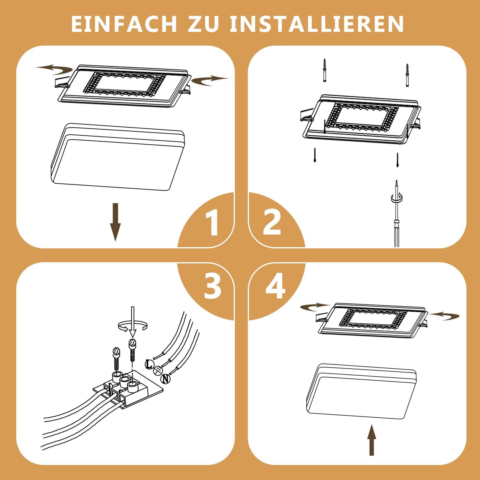 ZMH Lampada da soffitto LED 37W telecomando motivo stellato per camera letto