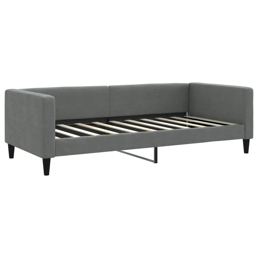 Divano Letto Estraibile Materassi Grigio Scuro 90x190cm Tessuto
