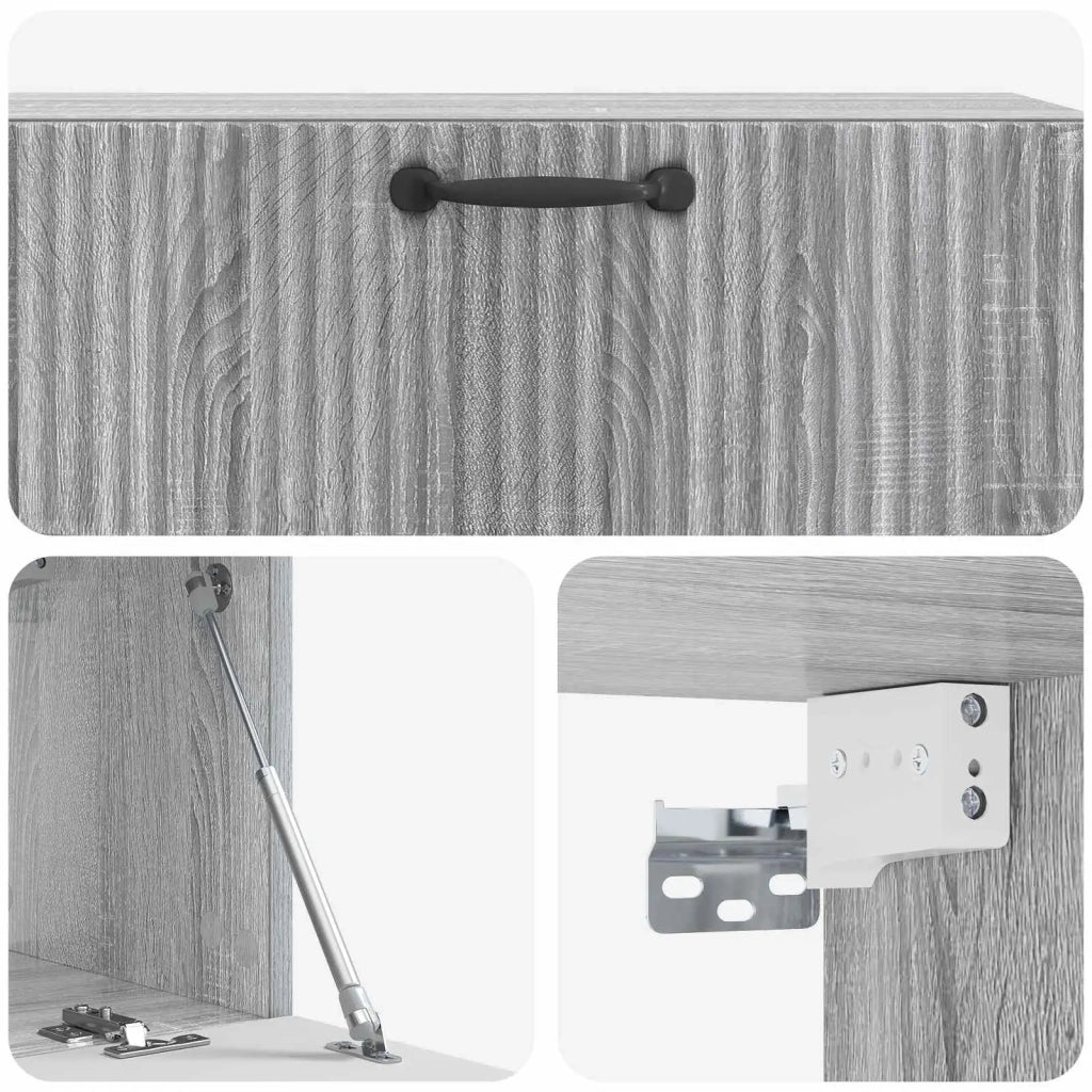Mobile Porta TV da Muro Grigio Sonoma 98 x 31 x 30 cm