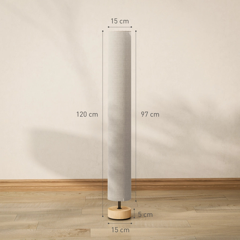 Lampada da terra per soggiorno con paralume in lino ¨C zephmum ¨C 120 cm beige