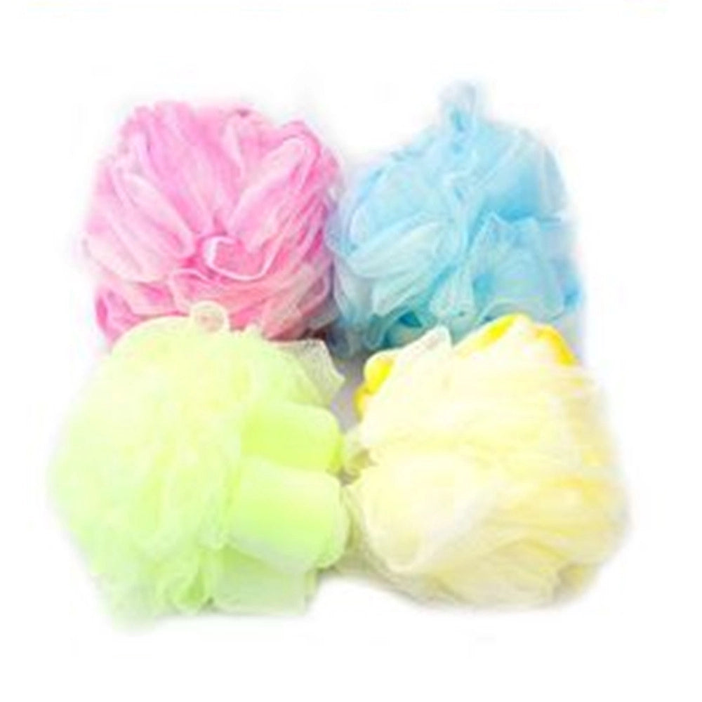 Trade Shop - Set 2pz Spugna A Rete Esfoliante Retina Doccia Bagno Flower Colorate Marmorizzate 79305 -