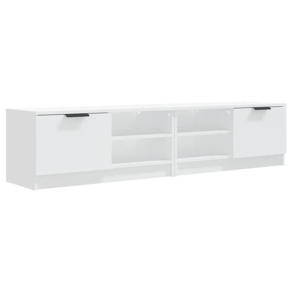 Mobili Porta TV 2 pz Bianchi 80x35x36,5 cm in Legno Multistrato cod mxl 20826