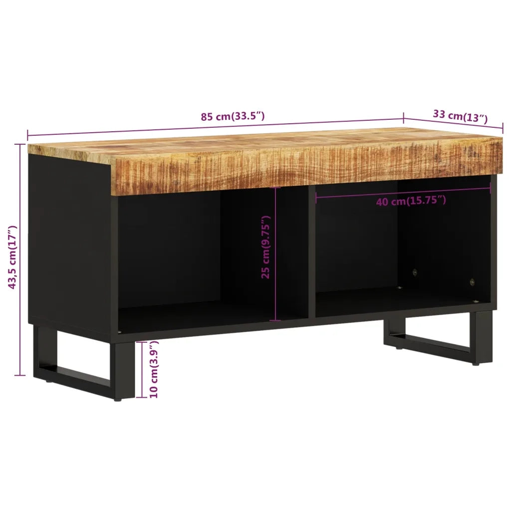 Mobile Porta TV 85x33x43,5 cm in Legno Massello di Mango 352893