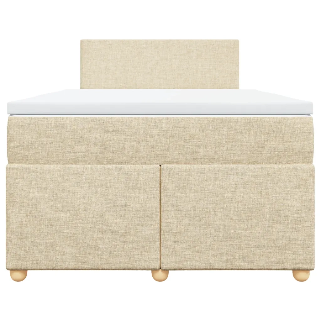Giroletto a Molle con Materasso Crema 120x200 cm in Tessuto 3286645