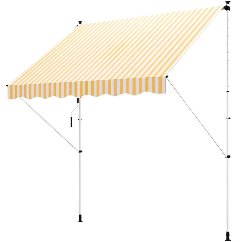Toldo Manuale Retrattile per Terrazza ¨C zephmum ¨C Arancione 300x150x170-280 cm