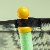 Tappeto Elastico per Bambini 3-10 Anni Ø163.5x190 cm con Ingresso a Cerniera Verde