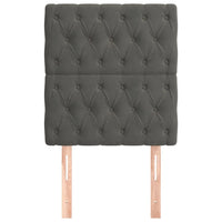 Testiera 2 pz Grigio Scuro 80x7x78/88 cm in Velluto