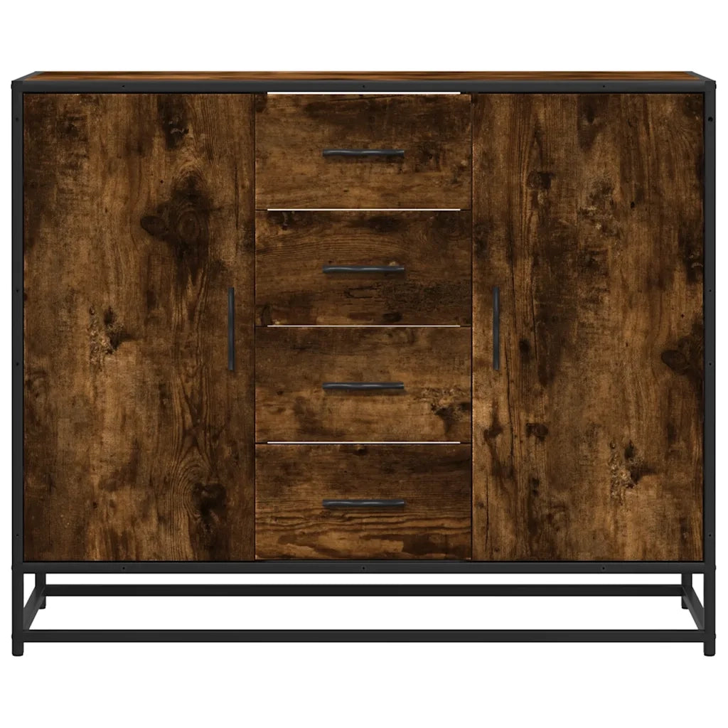 Credenza Rovere Fumo 92x35x76 cm in Legno Multistrato 3300827