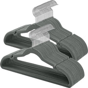 Hanger per abito in velluto grigio CRF029G05 con antiscivolo