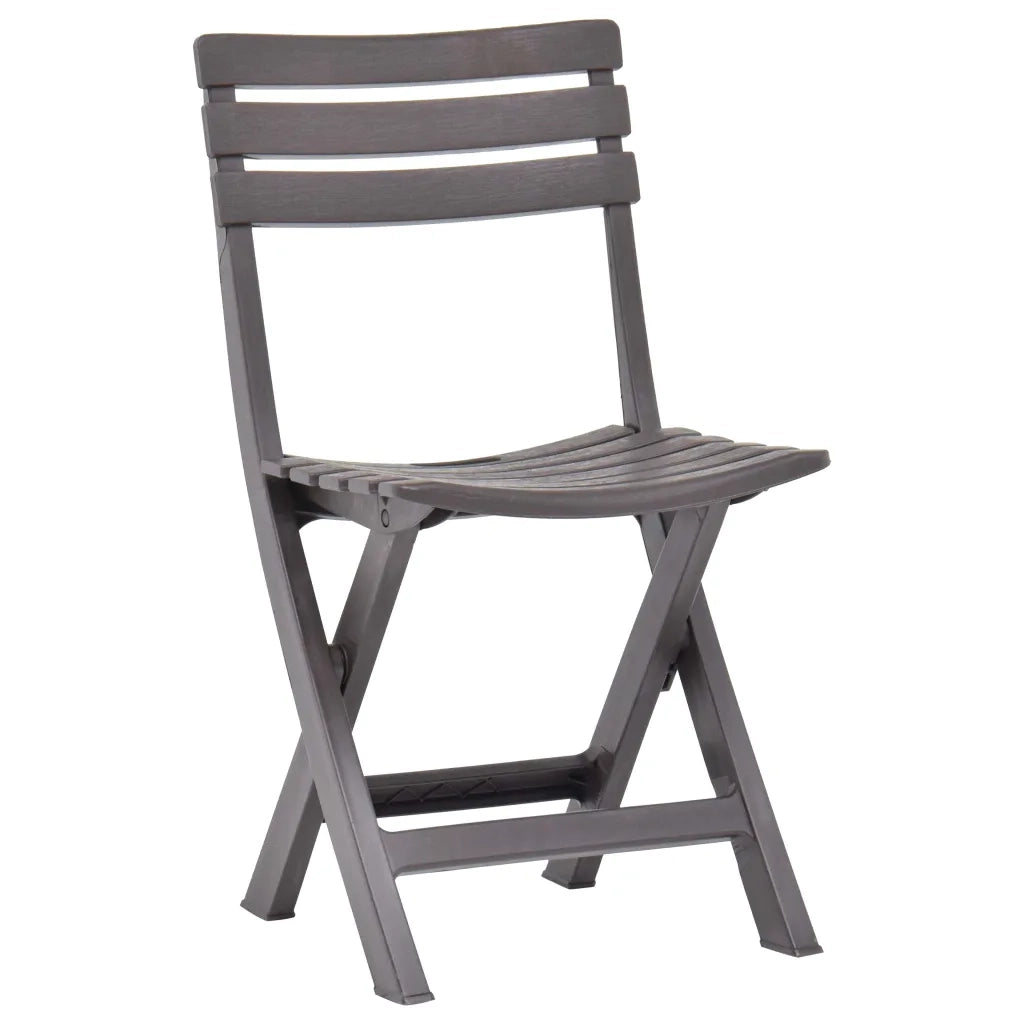 Sedie da Giardino Pieghevoli 2 pz in Plastica Moca 48788