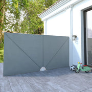 Tenda Laterale per Terrazza Pieghevole Grigio 400x200 cm 44566