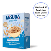 Misura dolcesenza cereali frumento 100% integrale riso e avena multipack 10 confezioni da 350 grammi ciascuna
