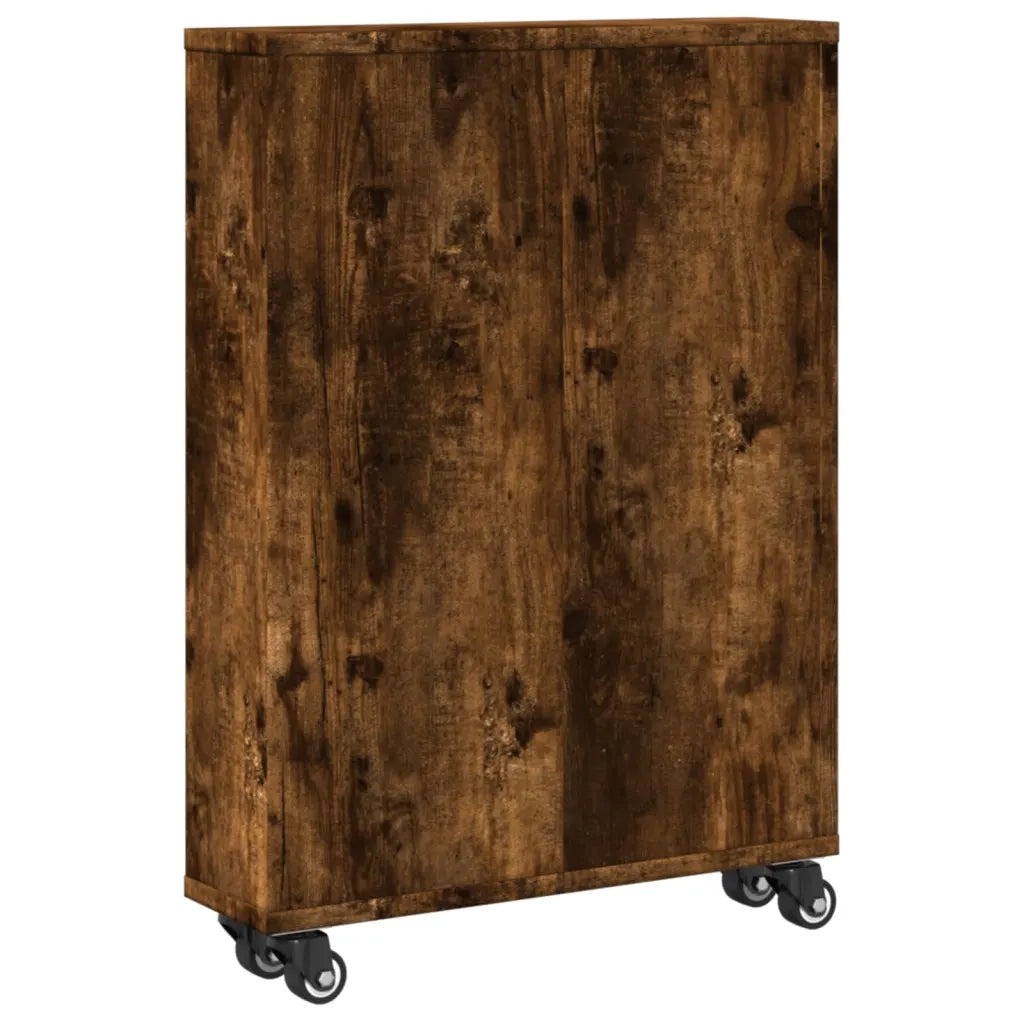 Carrello Stretto Rovere Fumo 48x13x68 cm in Truciolato 855227