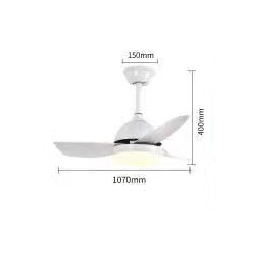 Trade Shop - Lampadario Ventilatore Soffitto Plafoniera Moderna Led 3 Pale Dimmerabile 60001 -