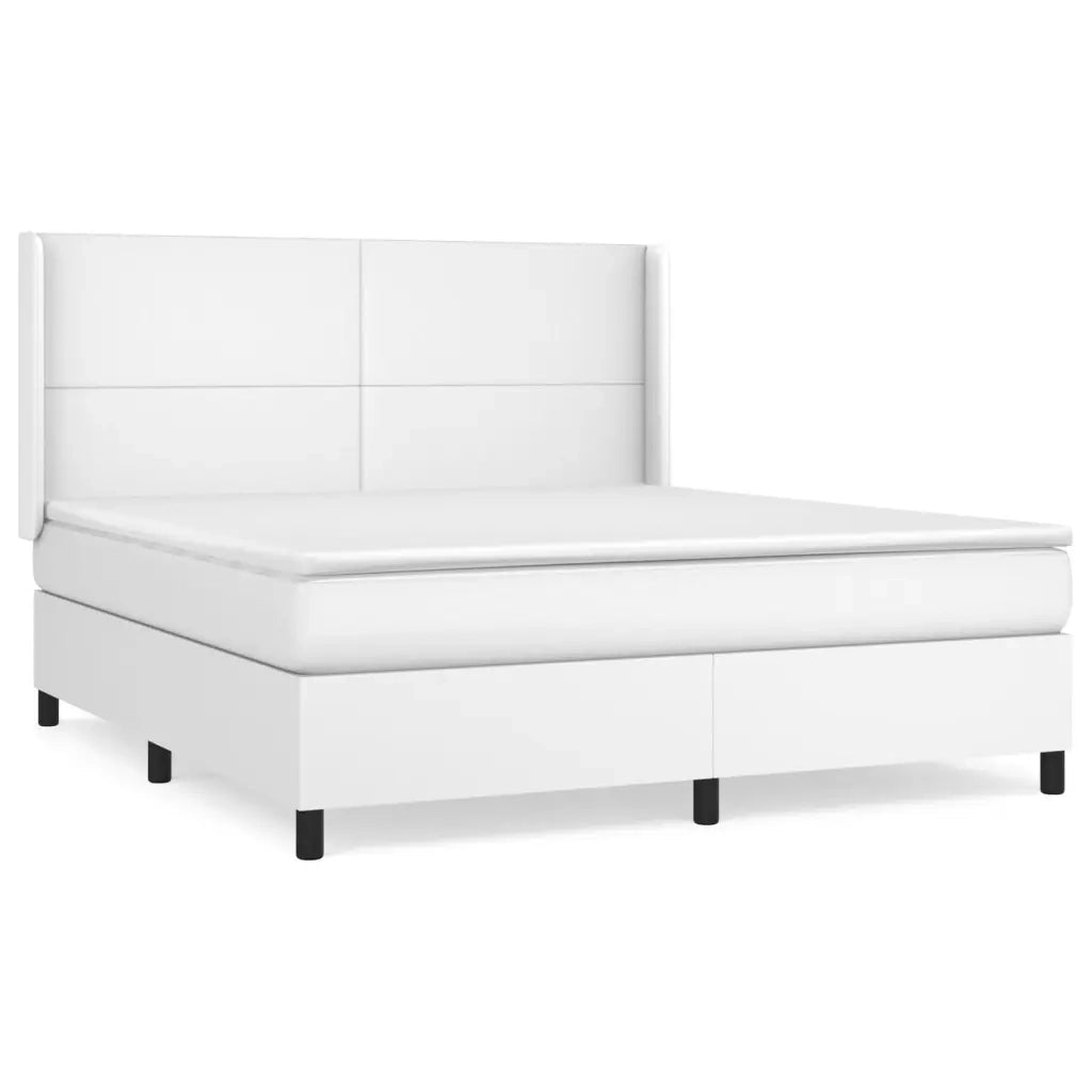 Giroletto a Molle con Materasso Bianco 160x200 cm in Similpelle 3132388
