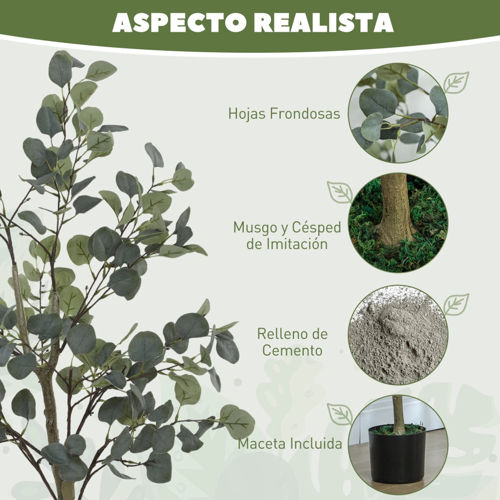Pianta Artificiale Eucalipto ¨C Xylo ¨C 150 cm con 230 Foglie Verde
