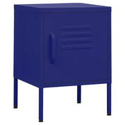 Comodino | Armadio da Notte | Mobiletto da notte Blu Marino 35x35x51 cm in Acciaio