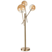 Lampada da scrivania in metallo oro vetro 3 paralumi rotondi Design moderno e glam Illuminazione del soggiorno