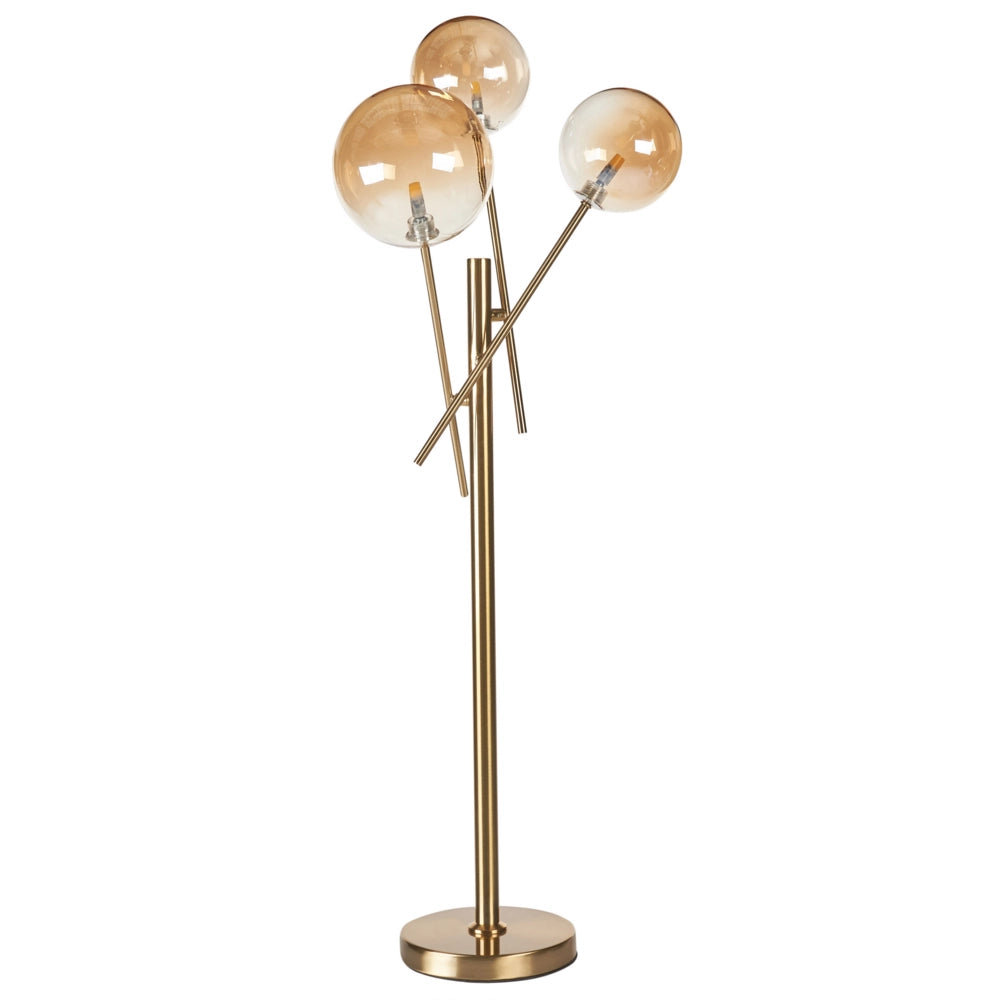 Lampada da scrivania in metallo oro vetro 3 paralumi rotondi Design moderno e glam Illuminazione del soggiorno