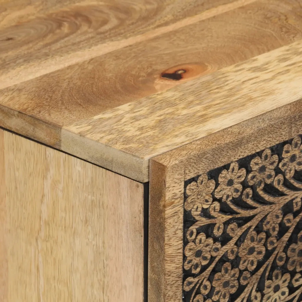 Credenze 2 pz 60x33x75 cm in Legno Massello di Mango 3206305