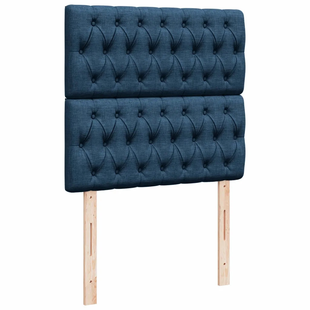 vidaXL Giroletto a Molle con Materasso Blu 80x200 cm inTessuto