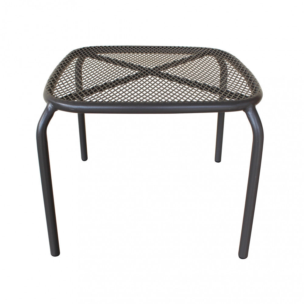 Tavolino Midway 41x41x43,5 h cm in Acciaio Taupe