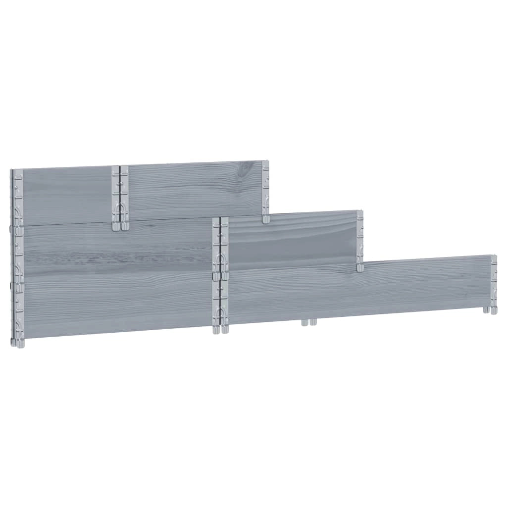 Aiuola rialzata/fioriera per piante fiori patio giardino 3 livelli 120 x 80 cm legno di pino massiccio grigio 02_0039885