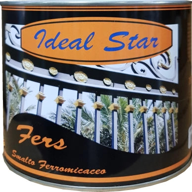 SMALTO FERROMICACEO 'FERS' IDEAL STAR 0,750 lt - Grigio scuro Grana Grossa - IDEAL STAR