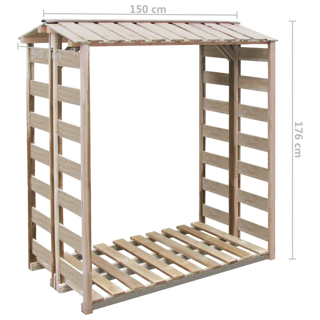 Deposito per Legname Capanno 150x90x176 cm Pino Impregnato 43329