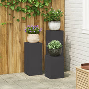 Portapiante da esterno Pillar 3 pcs Acciaio Nero