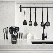 Set di accessori per cucina, set di accessori per cucina in silicone, accessori per cucina, set con rivestimento antiaderente, accessori per cucina in silicone resistenti al calore, manici in silicone, contenitori di conservazione.