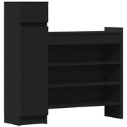 Scarpiera | Mobile per scarpe Nera 100,5x28x100 cm in Legno Multistrato