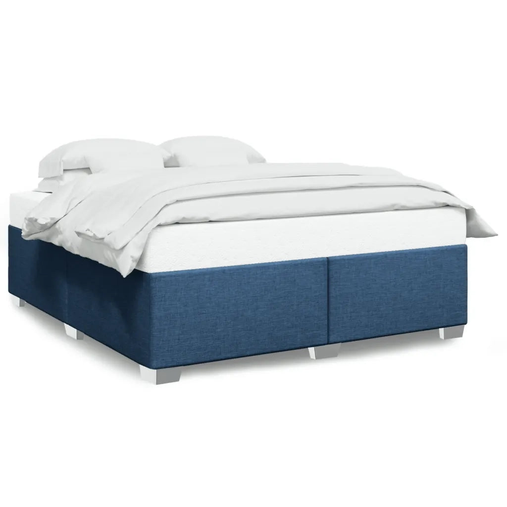 Letto matrimoniale | Letto per adulti | Giroletto senza Materasso Blu 180x200 cm in Tessuto