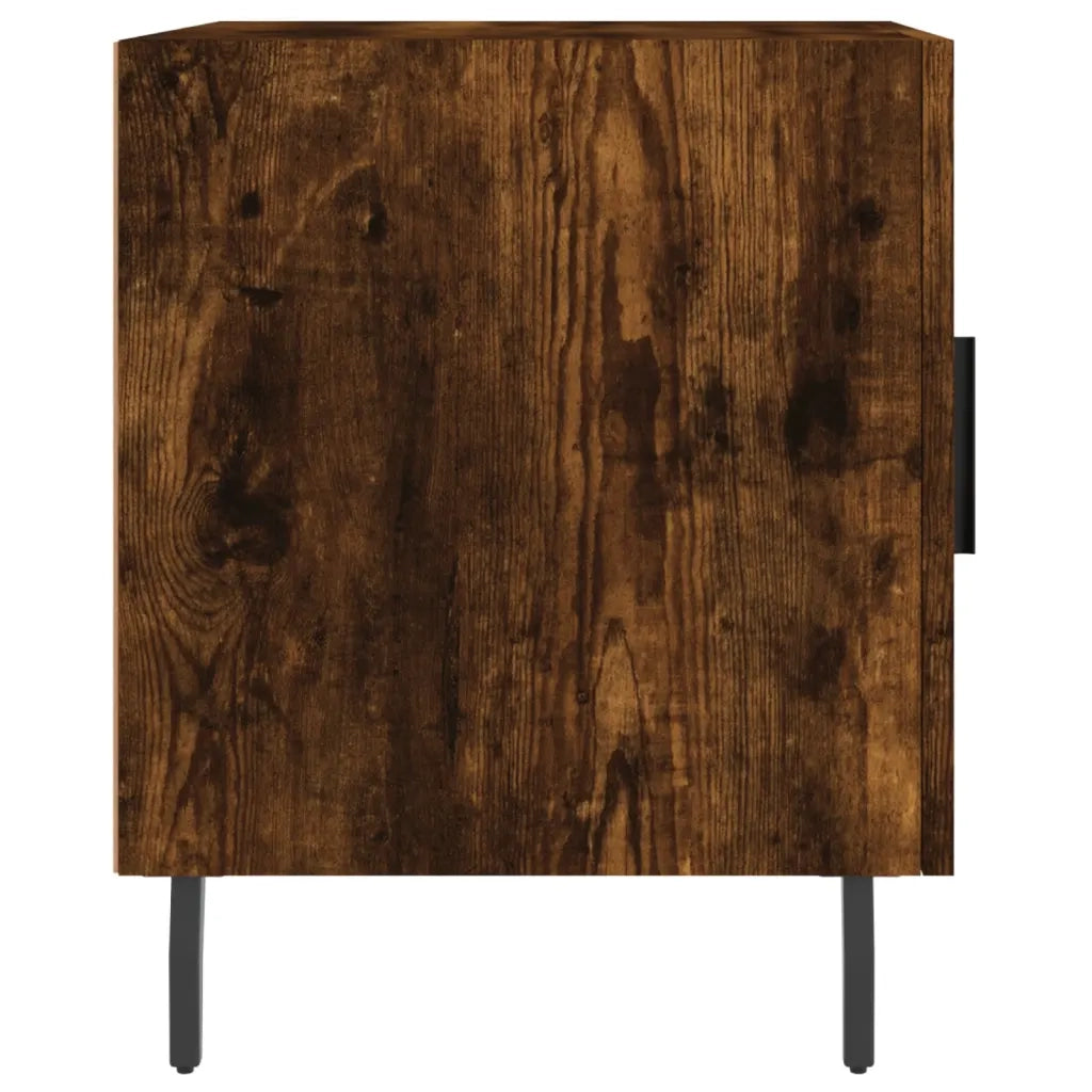 Comodini 2 pz-Set di 2 Tavolino da notte Rovere Fumo 40x40x50 cm in Legno Multistrato 676374