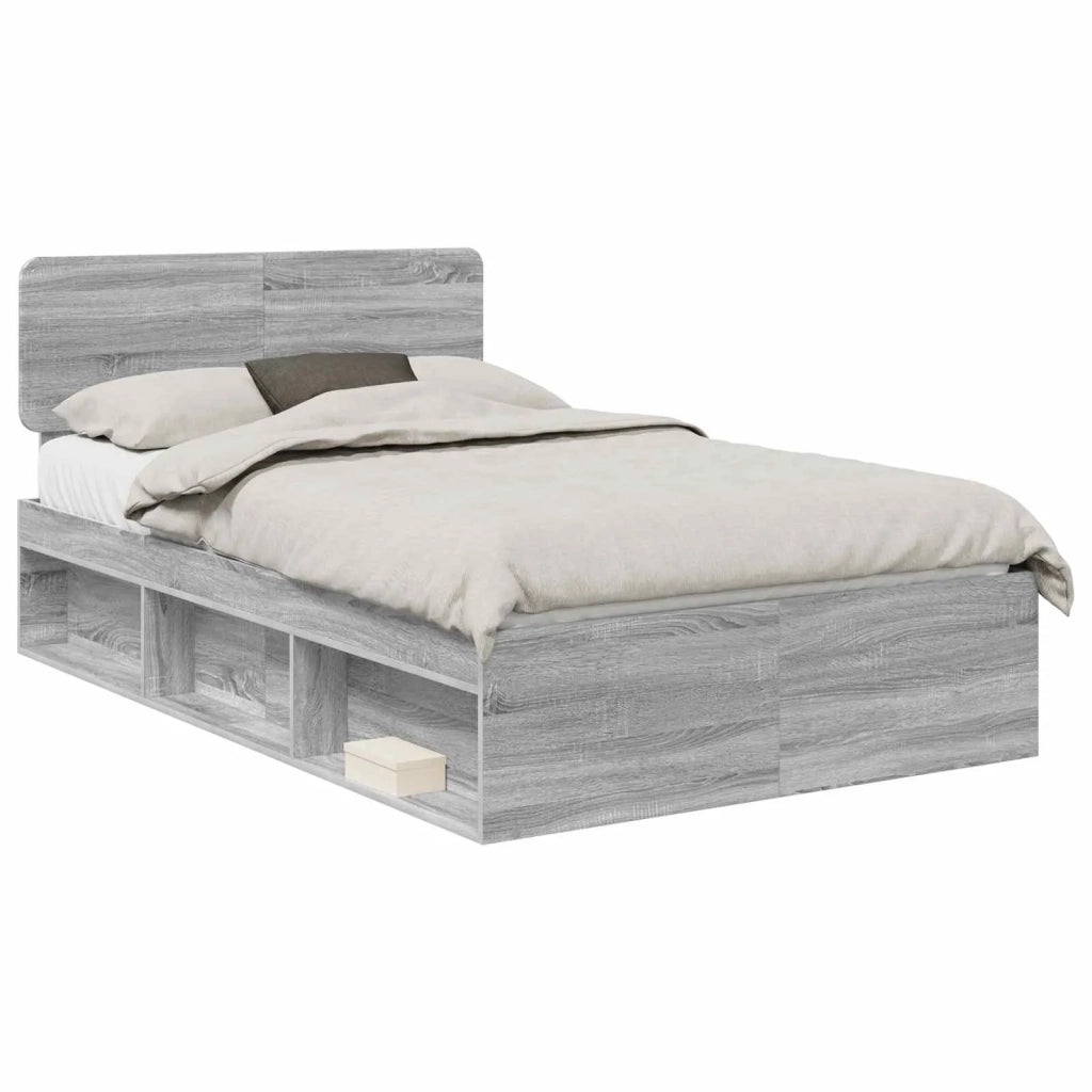 Struttura del letto Grigio Sonoma 120 x 200 cm Pino massello 3412101