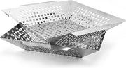 Set di accessori per griglia in acciaio inossidabile 25 cm - verdure carne pesce - accessori per griglia - griglia a gas - forno - 2 pezzi