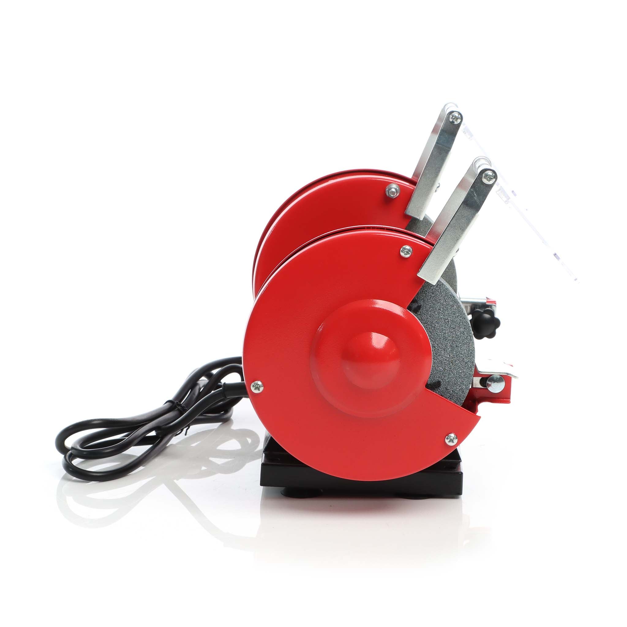 Doppia smerigliatrice 120W 2950 giri/min con 2 mole Ø125mm per sgrossatura e finitura