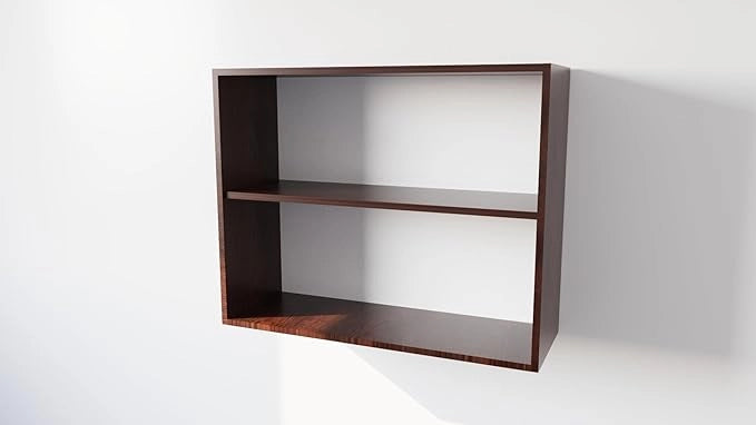Pensile Cucina  in Legno Nobilitato Wengè, Mobile Alto con 2 Ante, Pensile Componibile Moderno Made in Italy (H80XL60XP32cm)