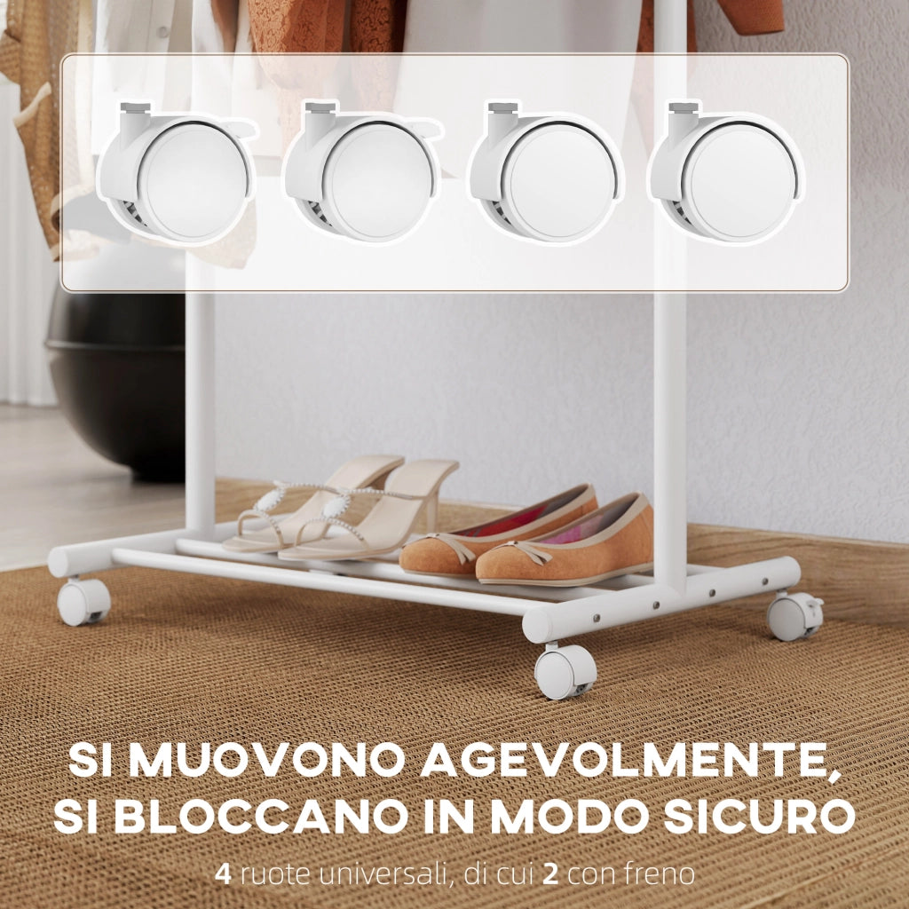 Scarpiera con Appendiabiti e Ripiano ¨C zephmum ¨C Bianco