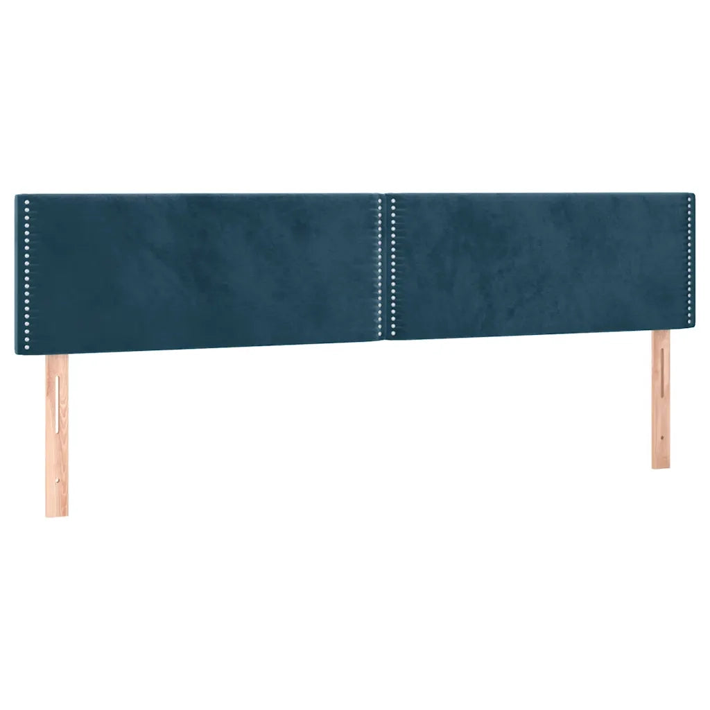Letto a Molle con Materasso e LED Blu Scuro 160x200 cm 3134355