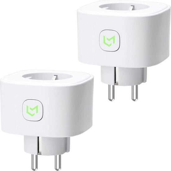Contatore di corrente intelligente con monitoraggio del consumo e orari - adattatore Wi-Fi compatibile con Alexa e Google Home - nessun hub necessario - protezione contro sovraccarichi - 24 GHz - 2 pezzi