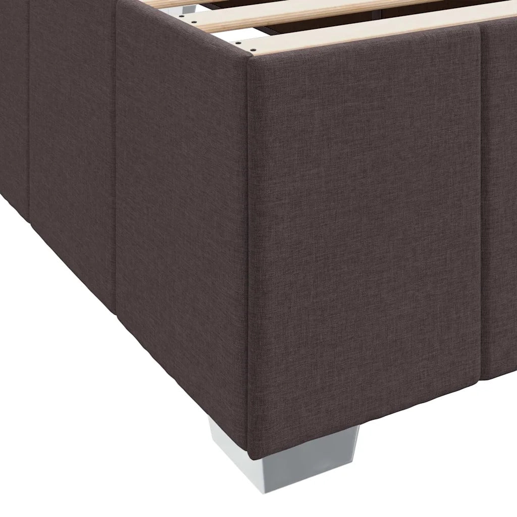 vidaXL Struttura del letto Marrone scuro 200 x 200 cm Tessuto